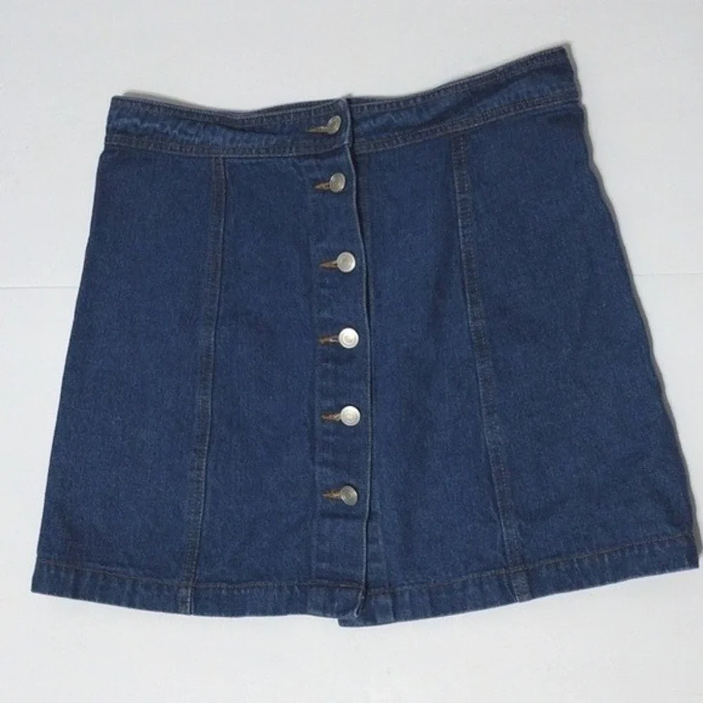 Sans Souci Blue Denim Mini Skirt - Picture 3 of 6